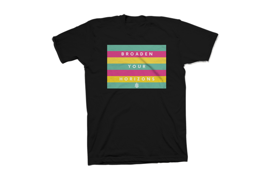 Boarded Your Horizon – Front of Shirt – Black